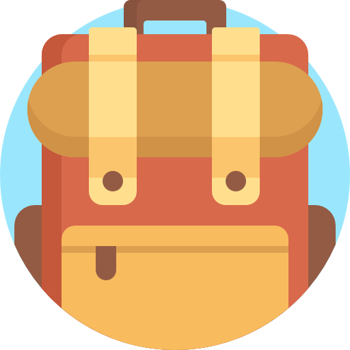 rucksack Detailed Flat Circular Flat icon