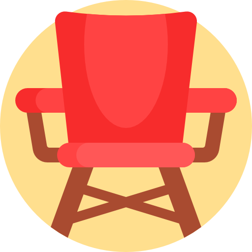 stoel Detailed Flat Circular Flat icoon