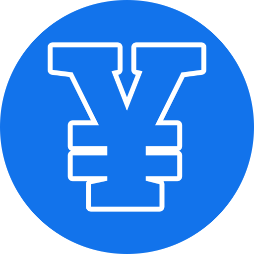 simbolo yen Generic color fill icona