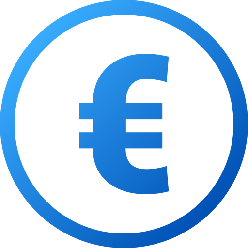 Euro coin Generic gradient fill icon