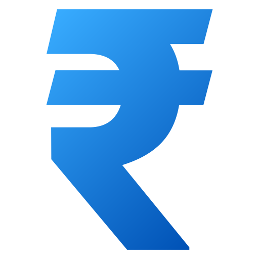 Знак рупии Generic gradient fill иконка