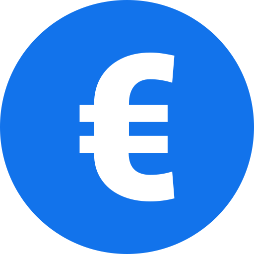 moneta euro Generic color fill ikona