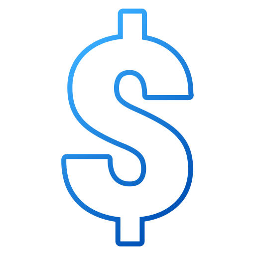 dollar Generic gradient outline icoon