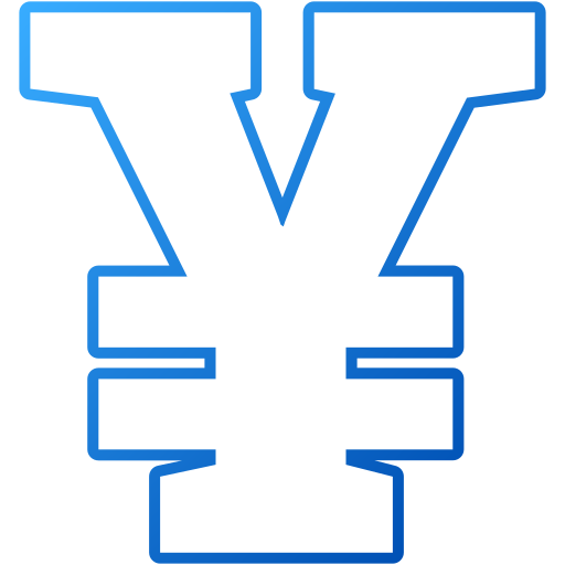 Символ иены Generic gradient outline иконка