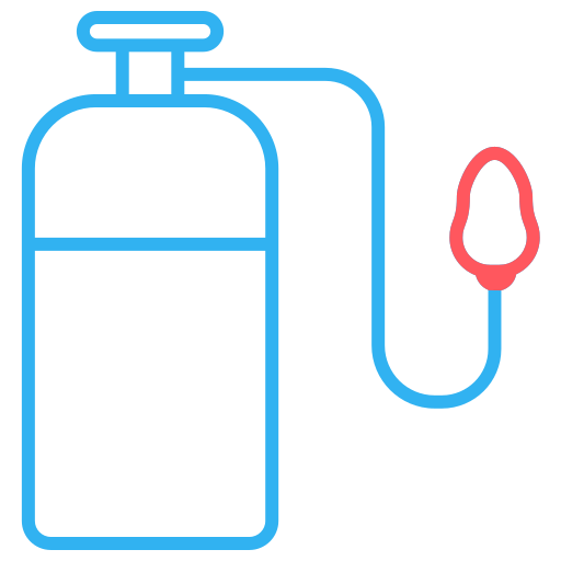 tubo de oxigeno Generic color outline icono