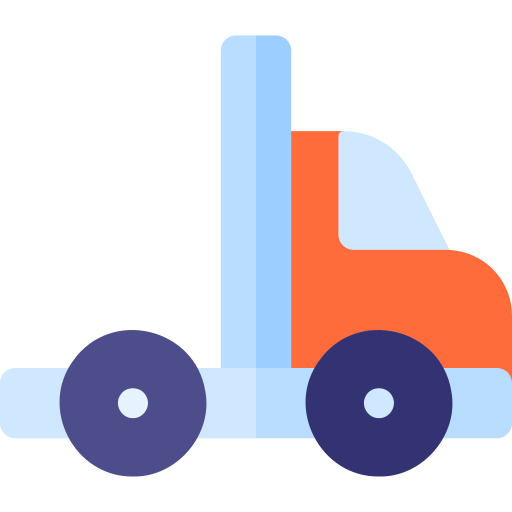 semi camión Basic Rounded Flat icono