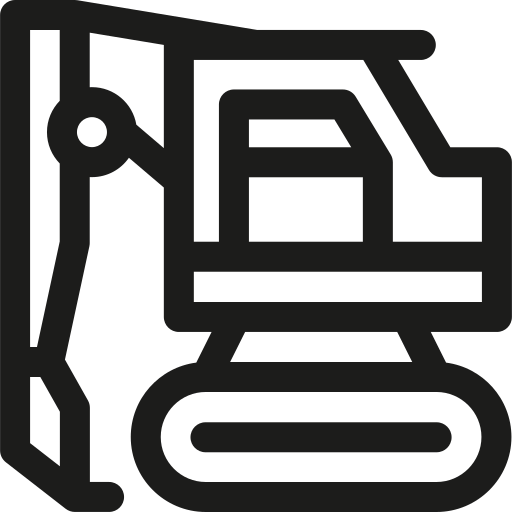 Excavator Basic Rounded Lineal icon
