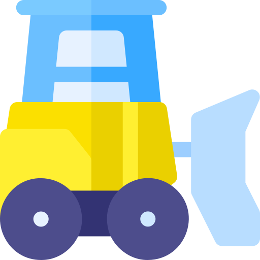 Bulldozer Basic Rounded Flat icon