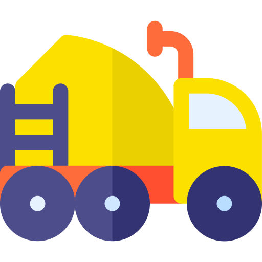 vehículo de construcción Basic Rounded Flat icono