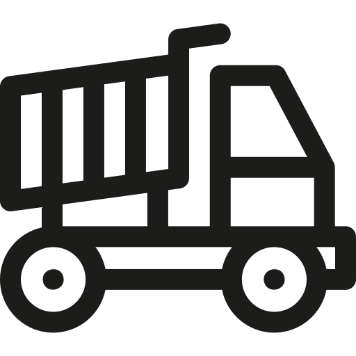 camión de la basura Basic Rounded Lineal icono