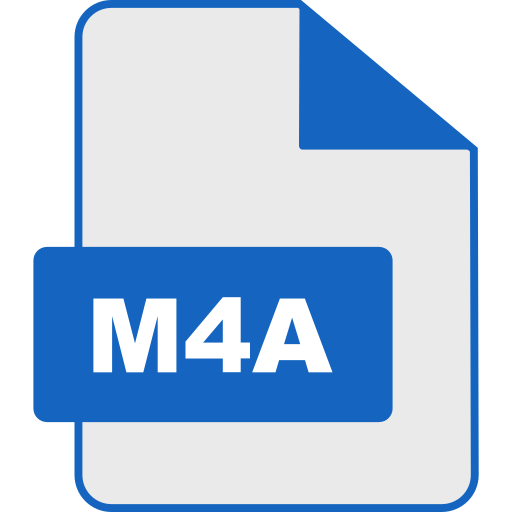 M4a file Generic color fill icon