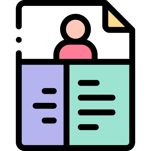 CV Detailed Rounded Lineal color icon