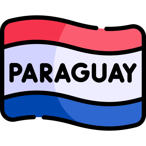 paraguay Kawaii Lineal color icona