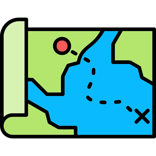 mapa del tesoro Generic color lineal-color icono
