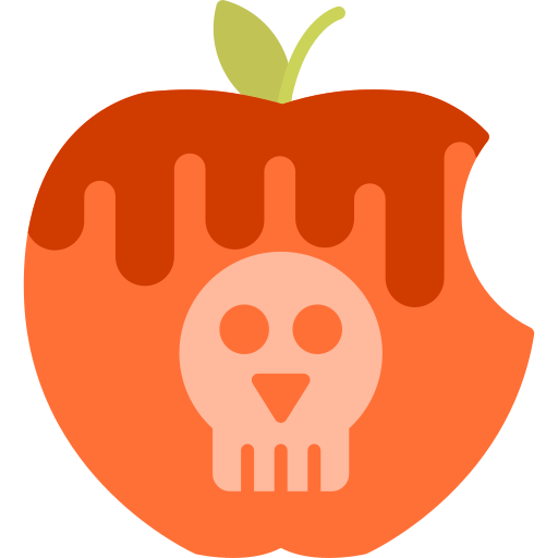 Poisoned apple Generic color fill icon