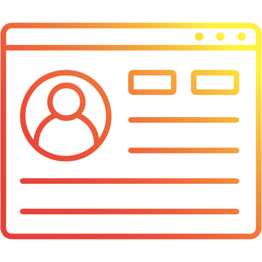 media społecznościowe Generic gradient outline ikona