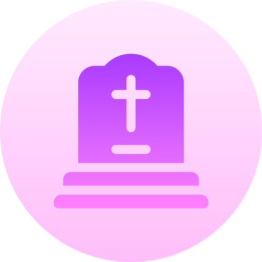lápida sepulcral Basic Gradient Circular icono