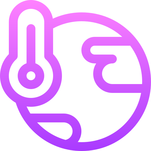 globalne ocieplenie Basic Gradient Lineal color ikona