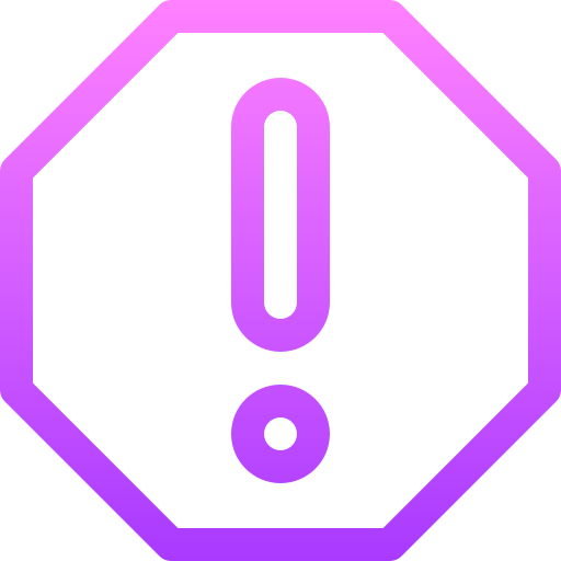 señal de advertencia Basic Gradient Lineal color icono