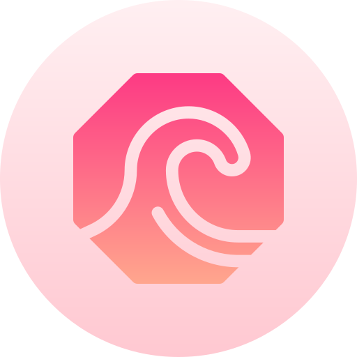 津波 Basic Gradient Circular icon