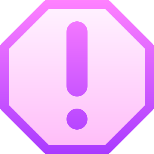 señal de advertencia Basic Gradient Gradient icono