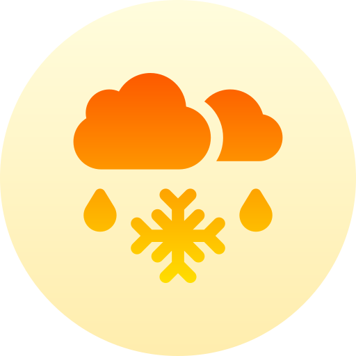 trudne warunki pogodowe Basic Gradient Circular ikona