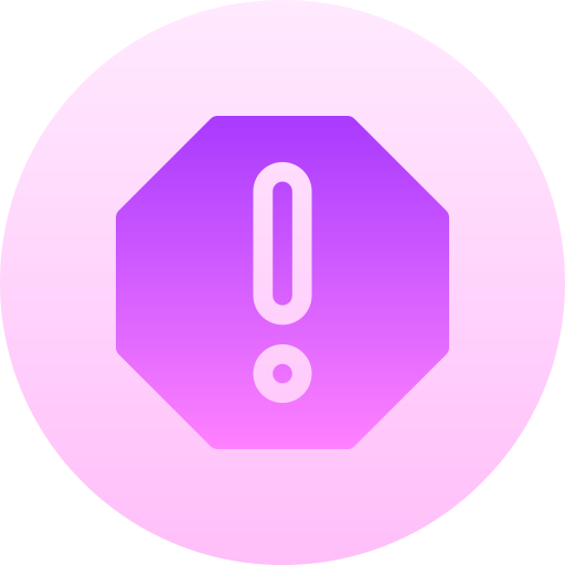 Warning sign Basic Gradient Circular icon