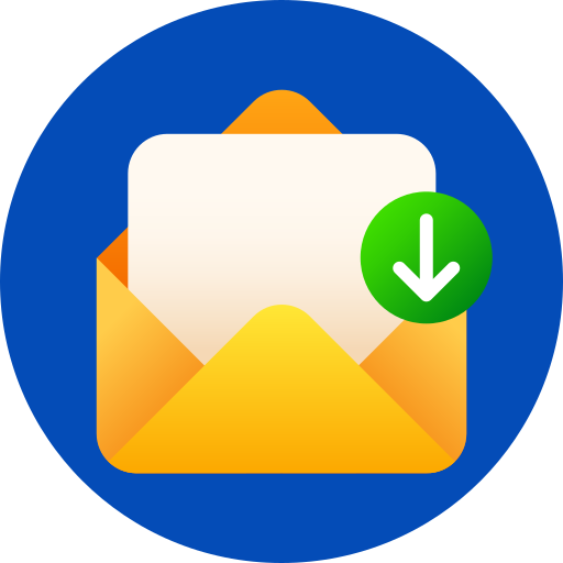 Receive mail Generic gradient fill icon