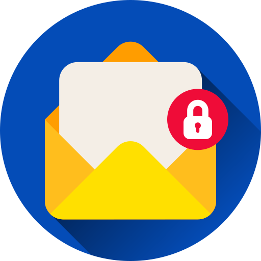 vertrouwelijke e-mail Generic gradient fill icoon