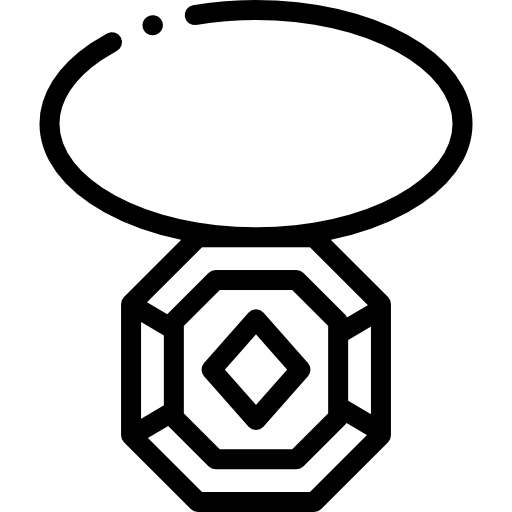 보석류 Detailed Rounded Lineal icon