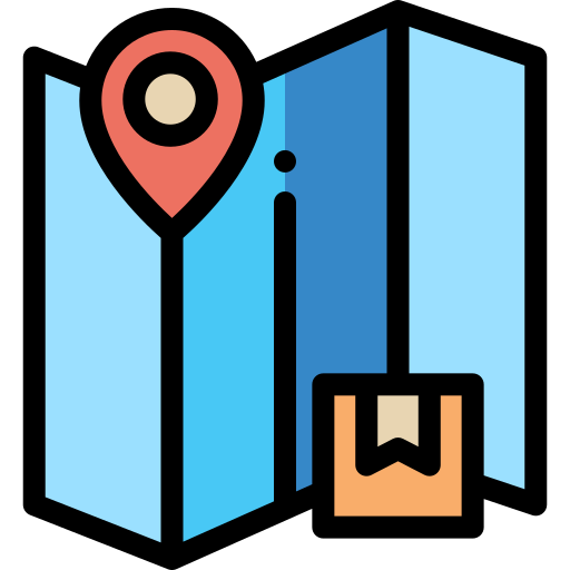 Maps and location Detailed Rounded Lineal color icon