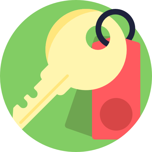 Key Detailed Flat Circular Flat icon