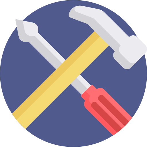 herramientas para reparar Detailed Flat Circular Flat icono