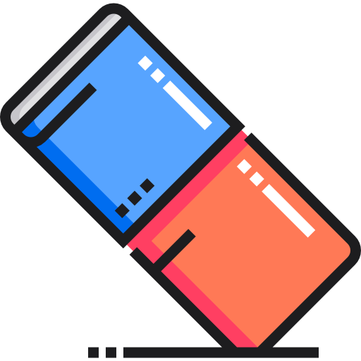 Eraser Detailed Straight Lineal color icon