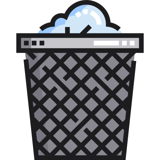Trash can Detailed Straight Lineal color icon