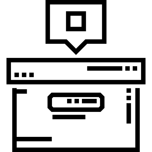 skrzynka Detailed Straight Lineal ikona