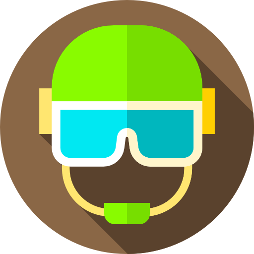 Helmet Flat Circular Flat icon