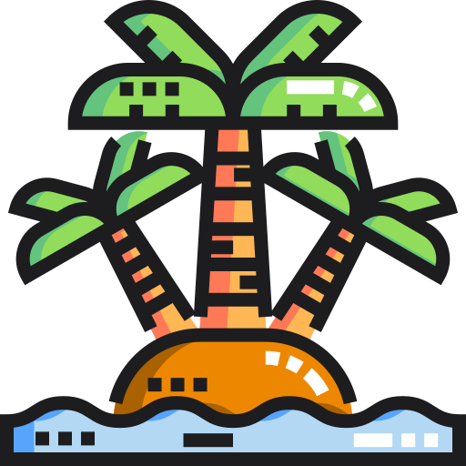 wyspa Detailed Straight Lineal color ikona