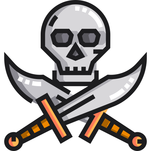 bandera pirata Detailed Straight Lineal color icono