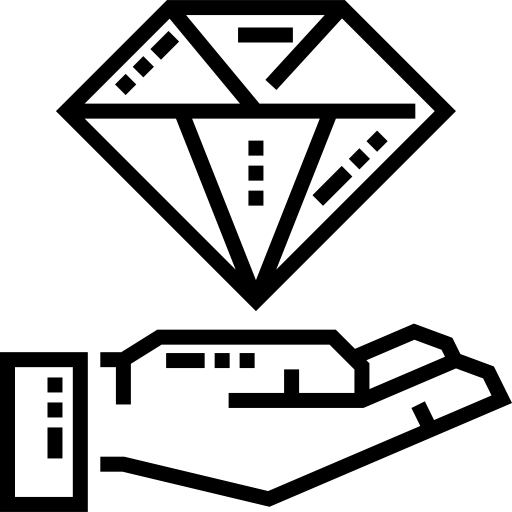 diamante Detailed Straight Lineal icono
