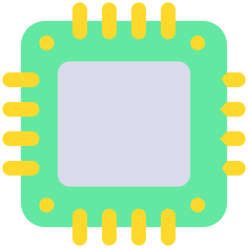 コンピュータチップ Generic color fill icon