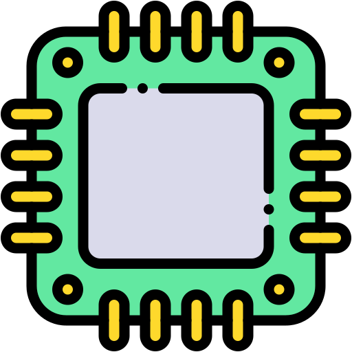 컴퓨터 칩 Generic color lineal-color icon