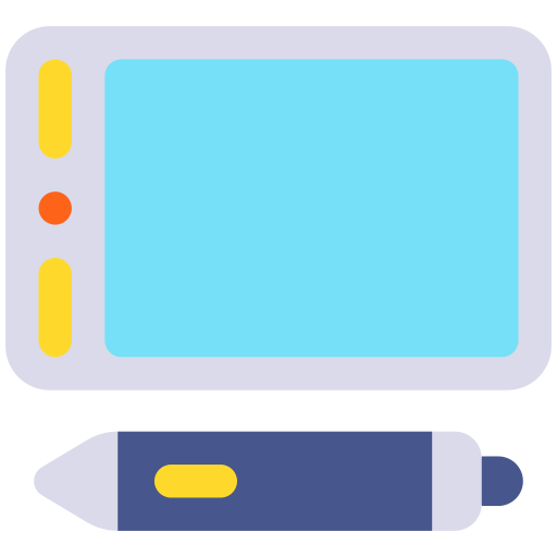 tablet graficzny Generic color fill ikona