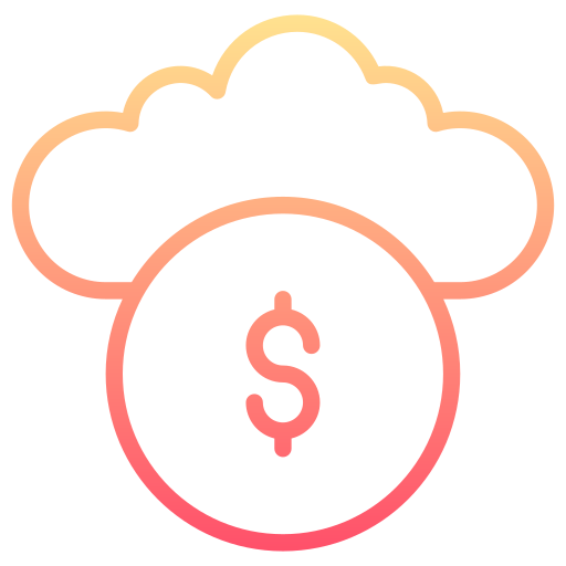 pieniądze w chmurze Generic gradient outline ikona