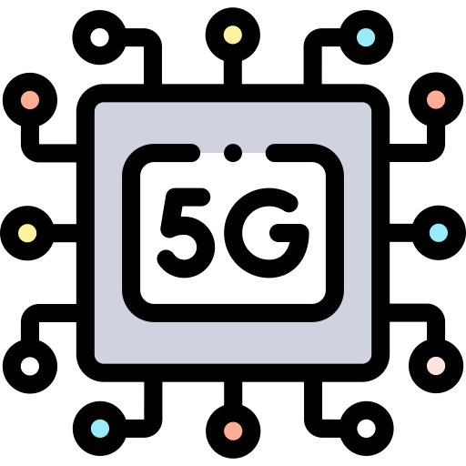 5g Detailed Rounded Lineal color icoon