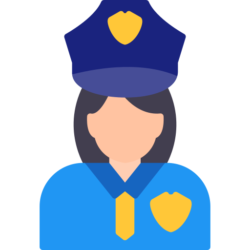 женщина-полицейский Generic color fill иконка