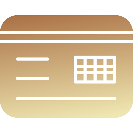 kredietkaart Generic gradient fill icoon