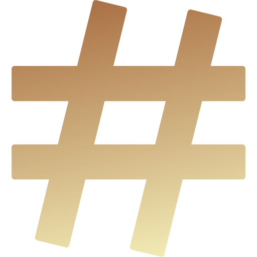 hashtag Generic gradient fill icon