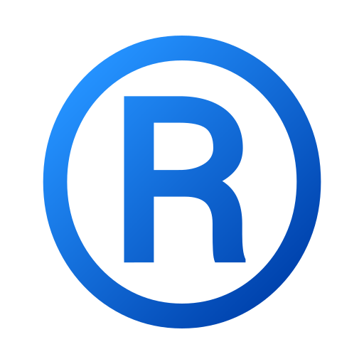 Registered trademark Generic gradient fill icon