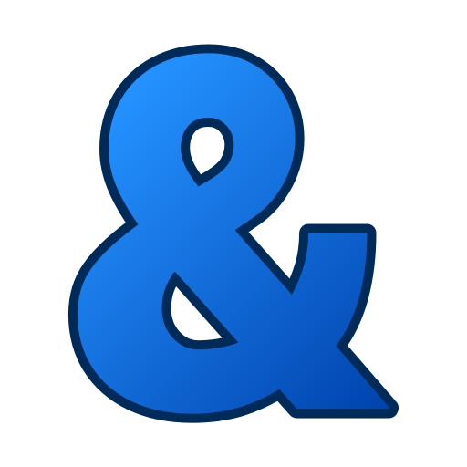 ampersand Generic gradient lineal-color ikona